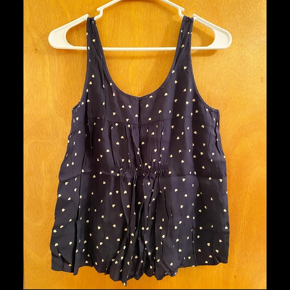 Pins & Needles Button Down Heart Print Tank Top - Picture 2 of 4